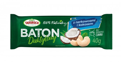 Baton daktylowy z nerkowcem i kokosem 40 g