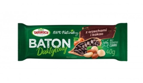 Baton daktylowy z orzechami i kakao 40 g