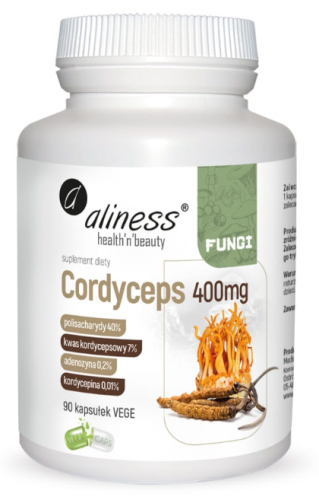 Aliness Cordyceps 400mg kordyceps odporność libido 90 kaps.