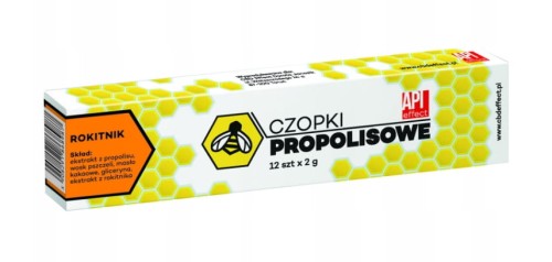 Czopki propolisowe z rokitnikiem 12 szt.