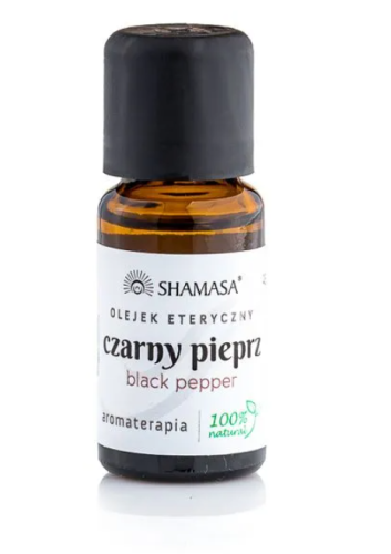 Czarny pieprz olejek eteryczny pieprzowy krążenie 15 ml Shamasa
