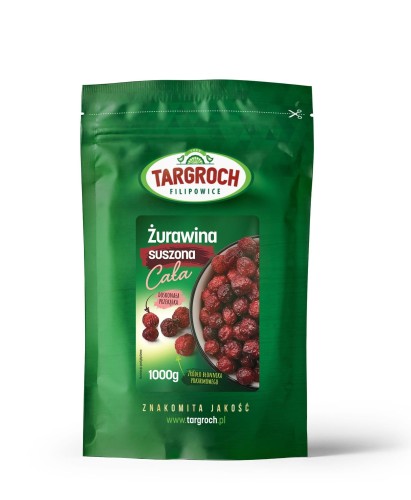Żurawina suszona cala 1kg Targroch