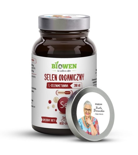 Selen organiczny L-selenometianina 100 kapsulek Biowen