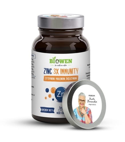 Zinc 3X Immunity CYNK PIKOLINIAN CYTRYNIAN 100 kapsułek BIOWEN