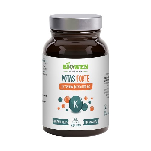 POTAS FORTE 1100mg BIOWEN 100 kaps. SERCE CIŚNIENIE Mięśnie Cytrynian Potasu