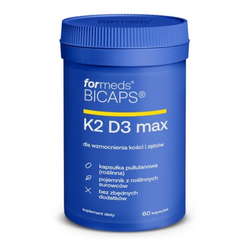 Formeds Bicaps K2 D3 MAX 60 kapsułek KOŚCI ZĘBY ODPORNOŚĆ