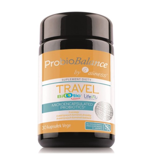 ProbioBalance Travel 30 kapsułek Aliness PROBIOTYK na podróże  Boulardii