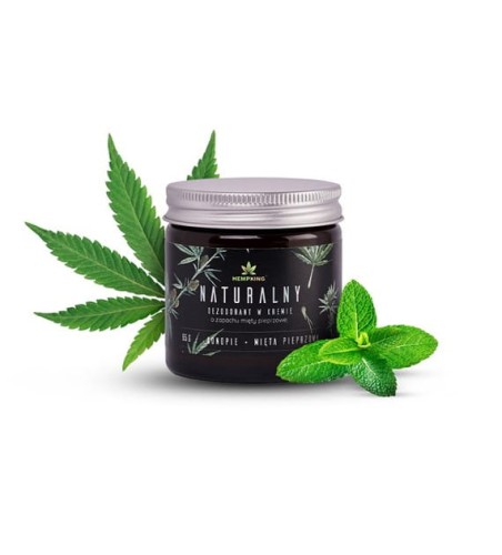 Dezodorant konopny z CBD i miętą pieprzową, skuteczny i delikatny, 100% naturalny, Hemp King