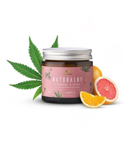 Naturalny dezodorant w kremie z CBD, grejpfrutem i pomarańczą - HempKing, 65 g