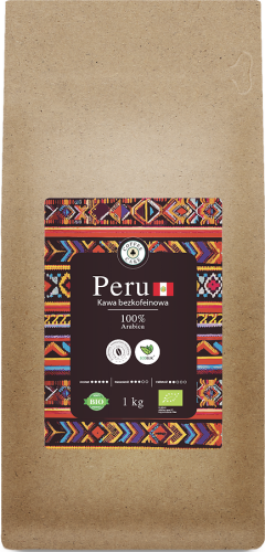Kawa Arabica Peru – bezkofeinowa, słodka łagodność z nutami orzechów i czekolady. 1kg EcoBlik