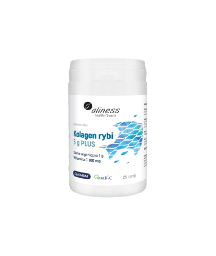 Wzmocnij stawy i skórę – Kolagen Rybi z Siarką i Witaminą C – 25 porcji. Aliness