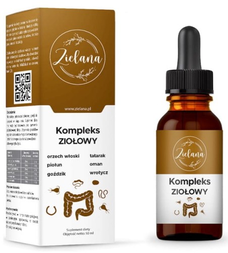 Naturalny kompleks ziołowy PASOŻYTY 50 ml Zielana