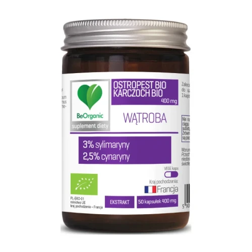 BeOrganic Ostropest i Karczoch BIO 50 kaps. – naturalny suplement dla prawidłowego trawienia