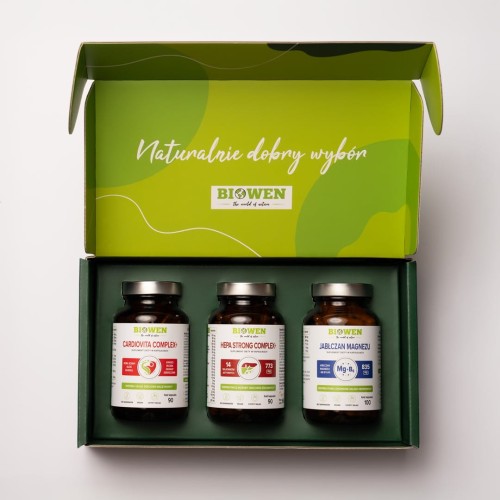 Zestaw prezentowy „Dla Taty” Biowen – Hepa Strong, Cardiovita i Magnez z B6 - wsparcie wątroby, serca i układu nerwowego