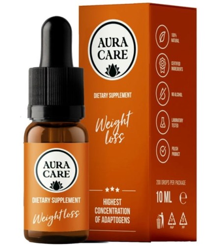 Aura Care „Odchudzanie” 10 ml – naturalne wsparcie w redukcji wagi: czarci pazur, pokrzywa indyjska, guarana
