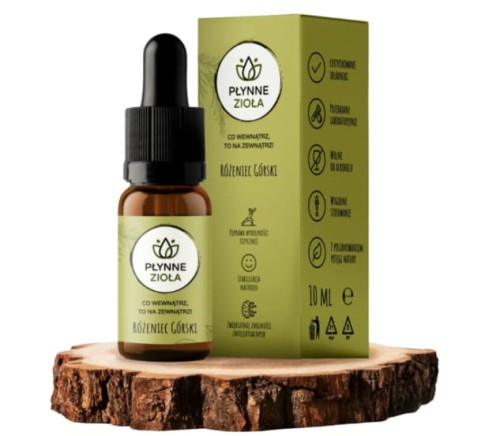 Płynne Zioła – Różeniec Górski 10 ml | 9400 mg – naturalne wsparcie w redukcji stresu i poprawie energii