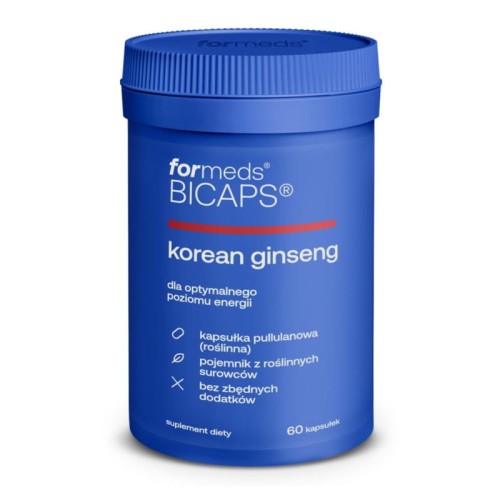 ForMeds BICAPS Korean Ginseng 60 kaps. – Naturalne wsparcie energii i koncentracji