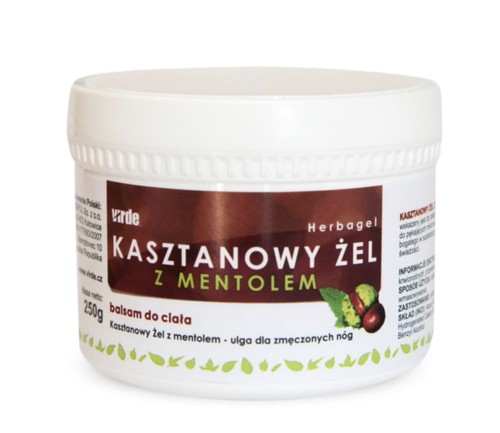 Kasztanowy żel z mentolem 250 ml żylaki, pajączki Virde