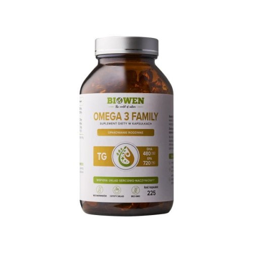 Omega 3 Family TG Biowen – 225 kapsułek – Wysoka zawartość EPA i DHA