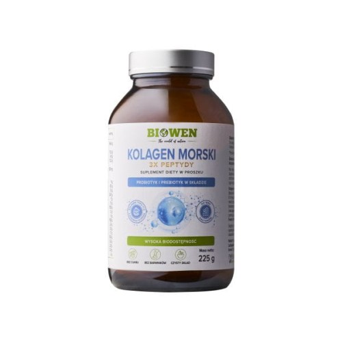 Kolagen Morski Biowen 225 g – Typ I i III z Dzikiego Dorsza