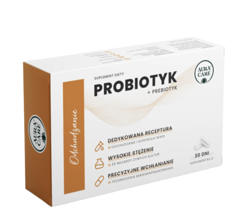 Probiotyk + prebiotyk odchudzanie 30 kapsułek Aura Care