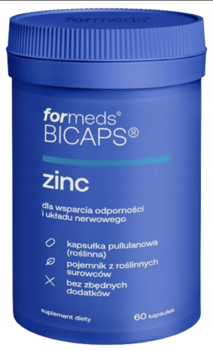 For BICAPS ZINC Cynk wspiera UKŁAD NERWOWY ODPORNOŚĆ 60 kapsułek Formeds