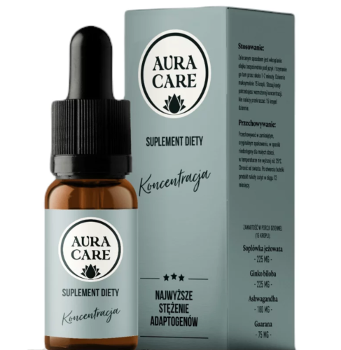 Adaptogeny Koncentracja na PAMIĘĆ ODPORNOŚĆ SRES Aura Care 10ml