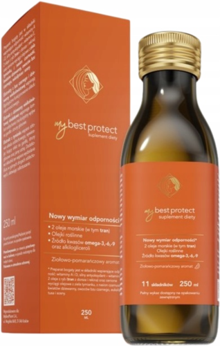 MyBestProtect pomarańcza ODPORNOŚĆ TRAN 250ml MyBestPharm