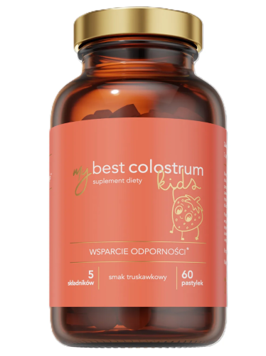 MyBest Colostrum Kids truskawka ZDROWIE ODPORNOŚĆ 60 pastylek MyBestPharm