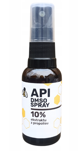 Spray DMSO Propolis BEZ ALKOHOLU CHRYPKA PLEŚNIAWKI BÓL ZĘBA 30ml