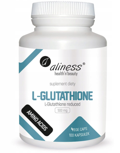 L-Glutathione zredukowany ANTYOKSYDANT ODPORNOŚC WĄTROBA 500 mg Aliness