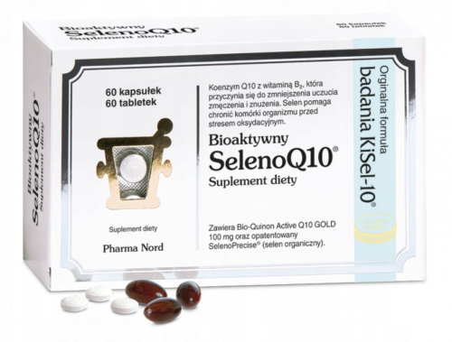 Bio Aktywny SelenoQ10 SKUTECZNY KOENZYM Q10 Z SELENEM 120 kap. Pharma Nord