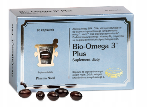 Bio-Omega 3 Plus OLEJ RYBI WSPIERA SERCE MÓZG 90 kap. Pharma Nord