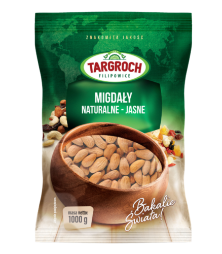 Migdały naturalne jasne 1kg Targroch