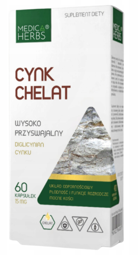 Cynk chelatowany - odporność Medica Herbs 60 kaps