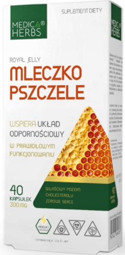 Mleczko pszczele - odporność cholesterol Medica Herbs 40 kaps