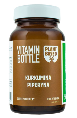 Kurkuma z piperyną WSPARCIE PRZECIWZAPALNE  60 kapsułek Vitamin Bottle