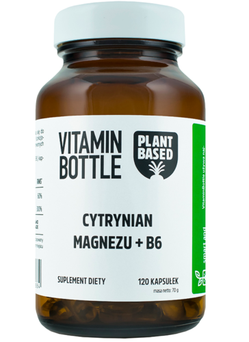Cytrynian magnezu + B6 ZDROWE MIĘŚNIE 120 kapsułki Vitamin Bottle
