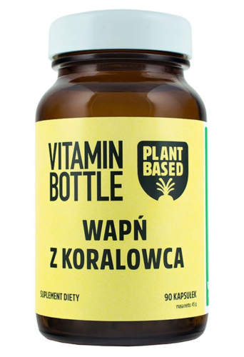 Wapń z koralowca + D3 ZDROWE ZĘBY MOCNE KOŚCI 90 kapsułek Vitamin Bottle