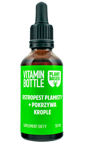 Ostropest plamisty Pokrzywa DETOKSYKACJA ORGANIZMU krople 50 ml Vitamin Bottle