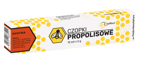 Czopki propolisowe z rycyną na zaparcia