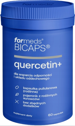 For Bicaps Quercetin+ WAPŃ WITAMINA D3 I C NA ODPRONOŚĆ I ALERGIE 60 kapsułek