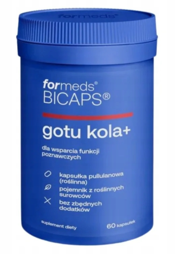 For Bicaps Gotu Kola+ DLA FUNKCJI POZNAWCZYCH I PAMIĘCI 60 kapsułek