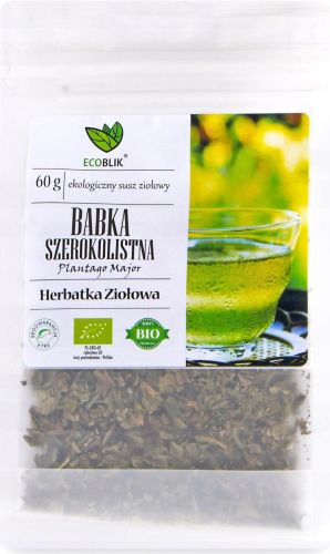HERBATA ZIOŁOWA Babka szerokolistna eko 60 g EcoBlik