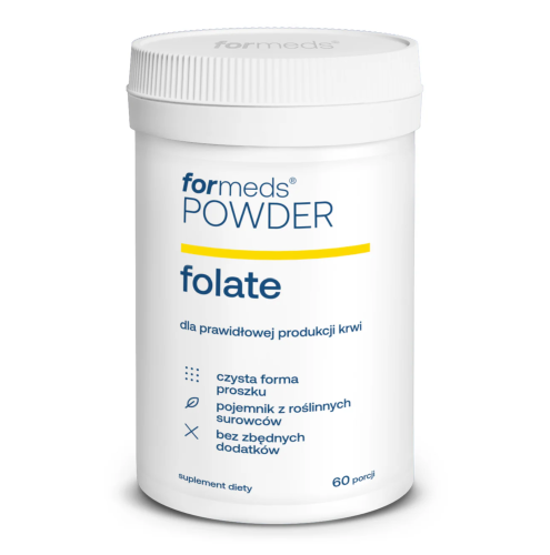 For Powder Folate KWAS FIOLIOWY 400 W PROSZKU CIĄŻA 60 porcji ForMeds
