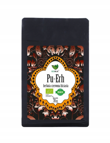 PU-ERH herbata czerwona liściasta WSPIERA ODCHUDZANIE 70g EcoBlik
