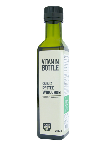 Olej z pestek winogron tłoczony na zimno 250 ml Vitamin Bottle