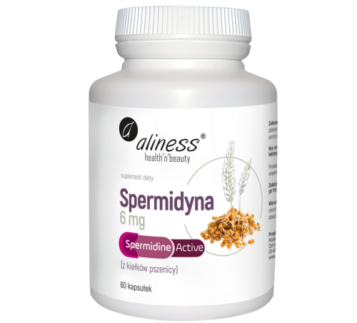 Spermidyna Active z kiełków pszenicy AUTOFAGIA WSPARCIE DLA KOMÓREK 60 kapsułek Aliness