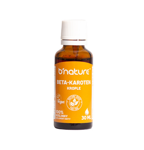 Beta karoten z marchwi krople NA SKÓRE WZROK ODPORNOŚĆ 30ml Bnature