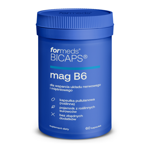 BiCaps Formeds Mag B6 - MAGNEZ WITAMINA B6 na układ nerwowy- 60 kapsułek 